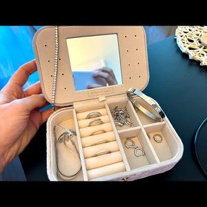 Pack/Bundle 14K White Gold Plated Bracelets Necklaces and Rings